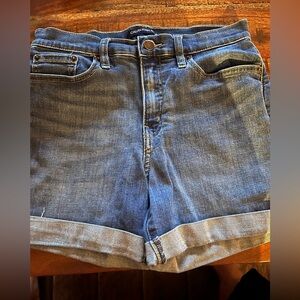 Calvin Klein Blue Jean Shorts Classic Cuffed Design